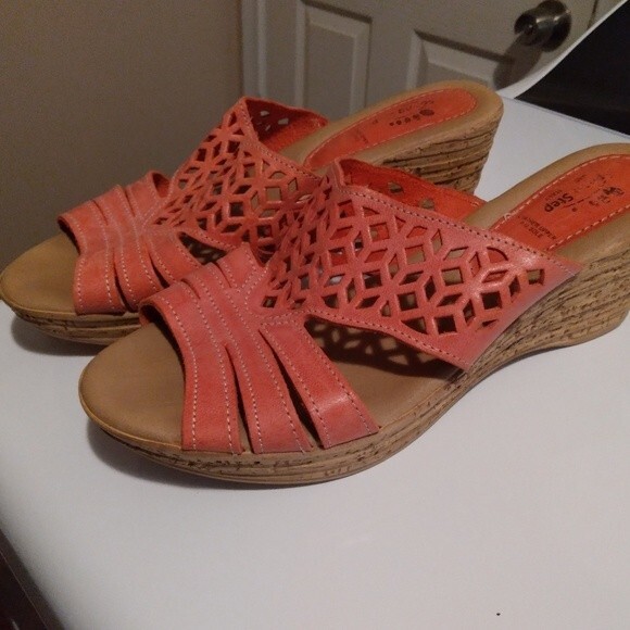 Spring Step wedges peach sandals size 41 - Picture 2 of 6
